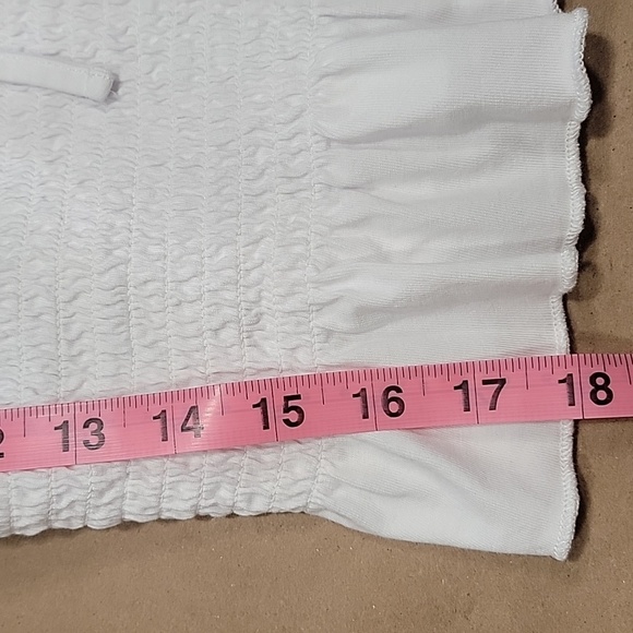 ASOS Size 6 White Smocked Milkmaid Style Top, Excellent Used Condition - Picture 10 of 12